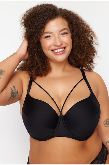 Black Piping Detailed Bra