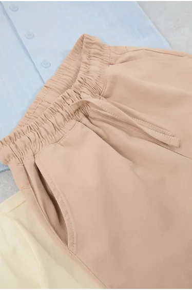 Blue Slogan Knitted Bottom - Top Set