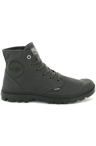 Monochrome High Top Trainers in Canvas