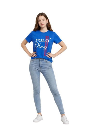 Teen Girls Graphic Logo Cotton T-Shirt