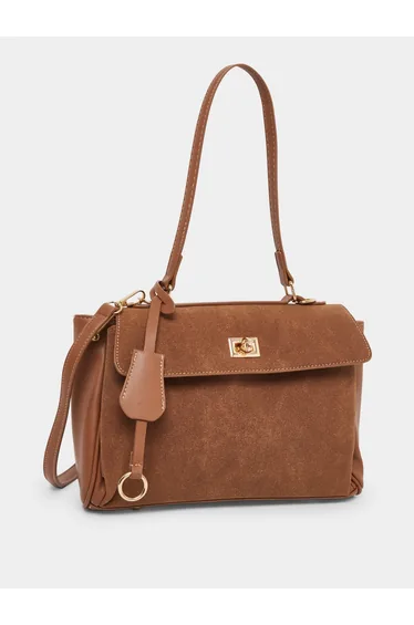 حقيبة كتف ستايلي باللون البني