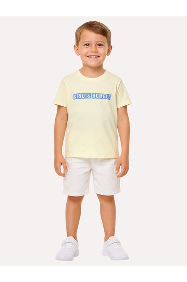 Boys Slogan Print Round Neck T-Shirt