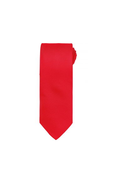 Premier Mens Micro Waffle Formal Work Tie - Red