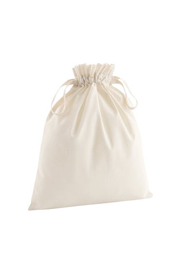 Westford Mill Soft Organic Cotton Drawcord Bag (Pack of 2) - Natural
