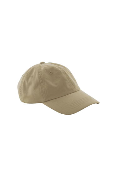 Beechfield Organic Cotton Panelled Baseball Cap - Desert Sand