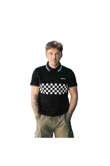 تيشيرت بولو قطن لامبريتا أسود