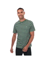 Men's Farah Katz Striped T-Shirt in Green