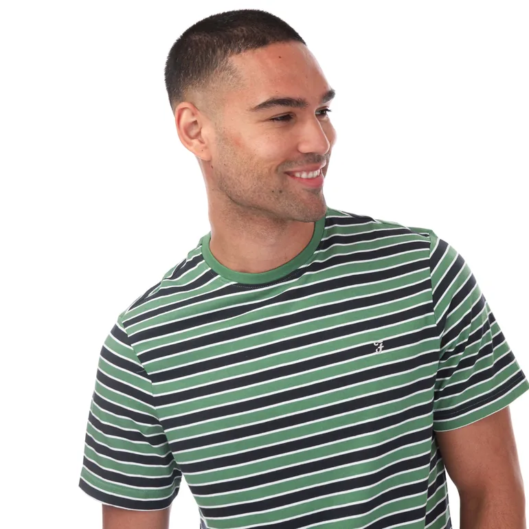 Men's Farah Katz Striped T-Shirt in Green - 3