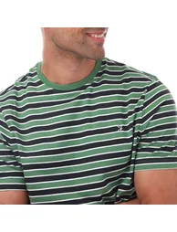 Men's Farah Katz Striped T-Shirt in Green - 2