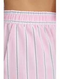 Wide Leg Striped Pants with Elastic Waist - 4