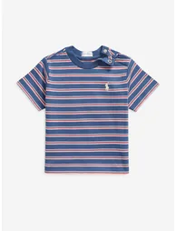 Ralph Lauren Baby Boys Striped Jersey T-Shirt in Blue