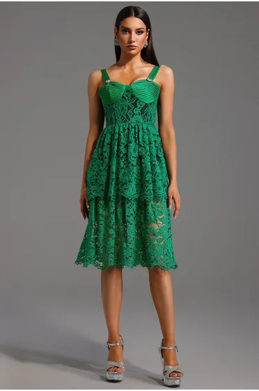 Fabia Sleeveless Lace Mini Dress