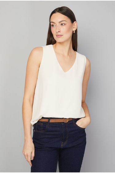 Plain V Neck Cami Top