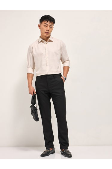 Men Checked Tailored Fit Formal Shirt