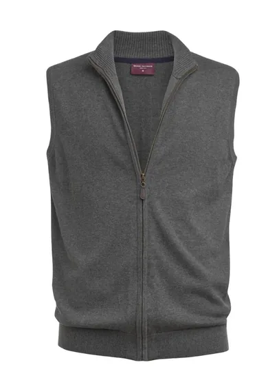 Brook Taverner Unisex Adult Lincoln Cotton Blend Knitted Gilet - Charcoal