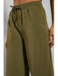 Pocket Detail Wide Leg Trousers - 1