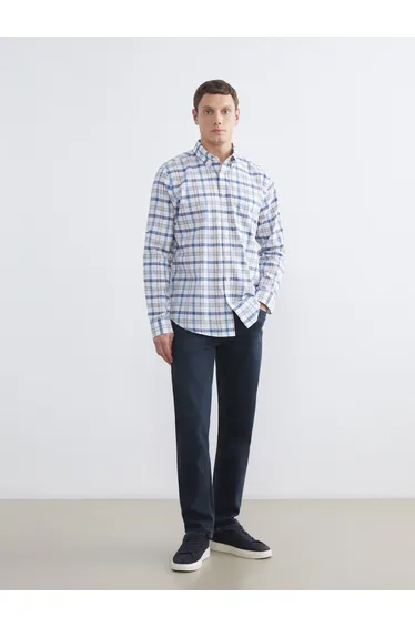 Regular Fit Plaid Men's Shirt
