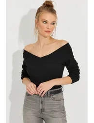 Women's Black Camisole Blouse - 4