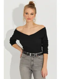 Women's Black Camisole Blouse - 3
