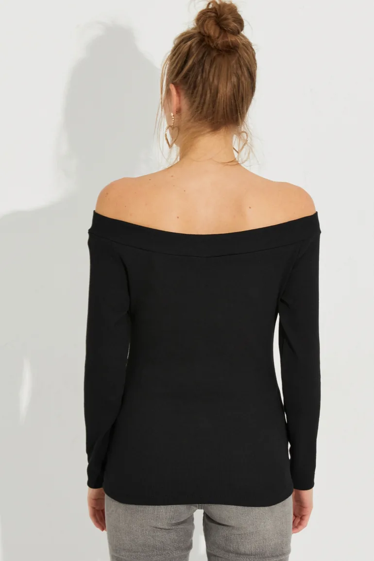 Women's Black Camisole Blouse - 1