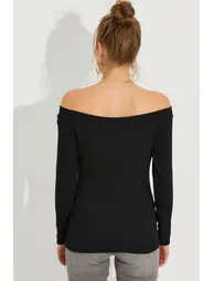 Women's Black Camisole Blouse - 1