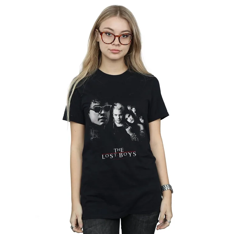 The Lost Boys Womens/Ladies Poster Mono Cotton Boyfriend T-Shirt - Black - 1