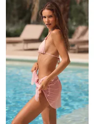 Sarong in Pink Gingham Print - 1