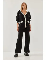Women's Knitted Cardigan Knitwear Bottom Top Set - 3