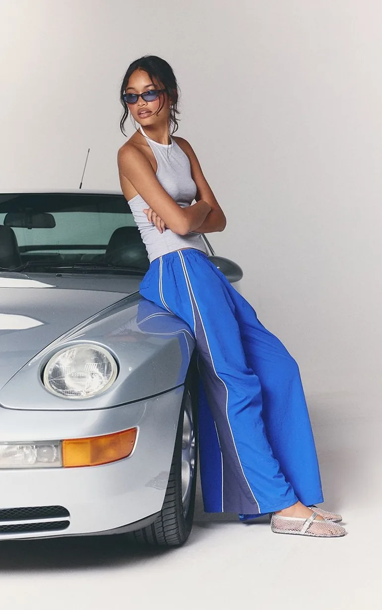 Blue Racer Wide Leg Track Pant - 3