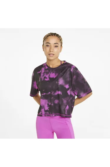 Train Favorite AOP Crop SS Tee Deep Orch