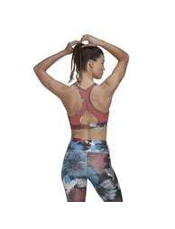 Women's adidas Powerreact Medium-Support Training Bra in Red - 1