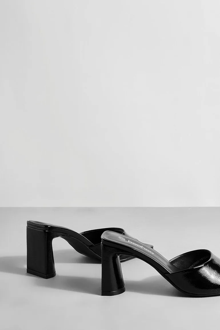 Low Flat Heel Mule - black - 3