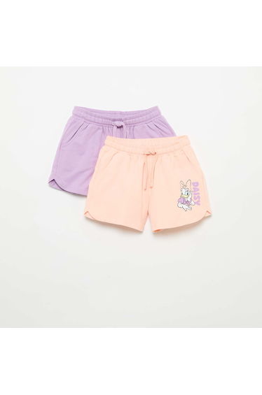 Pack of 2 \'Disney\' Unbrushed Fleece Shorts PINK