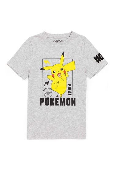Pokemon Childrens/Kids Pikachu T-Shirt - Grey