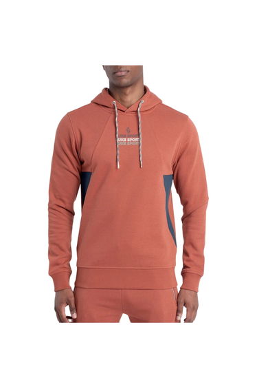 Luke Mens Munich Lettering Print Hoodie - Cinnamon