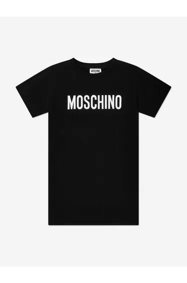 Girls Logo T-Shirt Dress in Black
