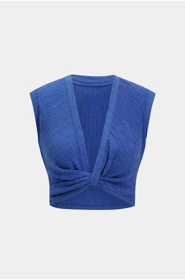Twist Knot V-Neck Tank Top