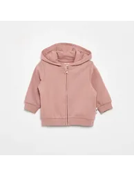 Hooded zip-up sweatshirt PINK