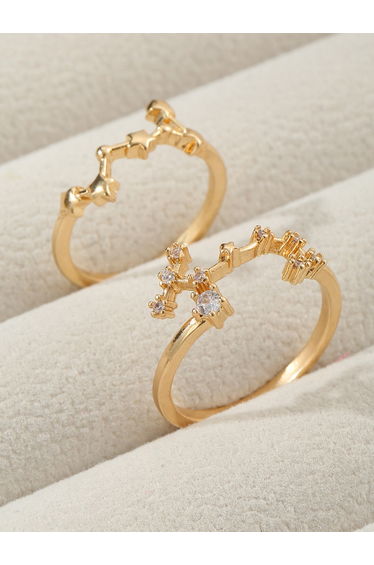 Set of 2 - Gold Embellished Rings