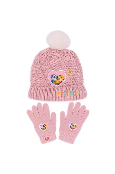 Paw Patrol Girls Friends Knitted Hat And Gloves Set