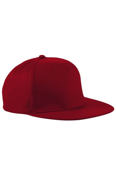 Beechfield Unisex 5 Panel Retro Rapper Cap (Pack of 2) - Burgundy