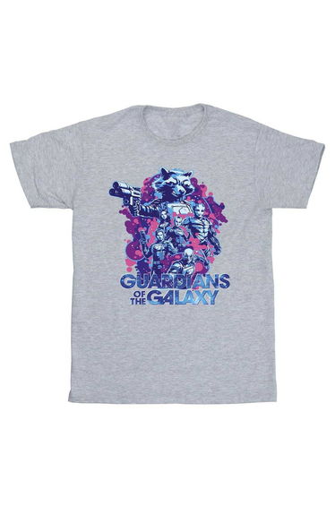 Guardians Of The Galaxy Volume 3 Boys Character Poses T-Shirt - Sport Grey