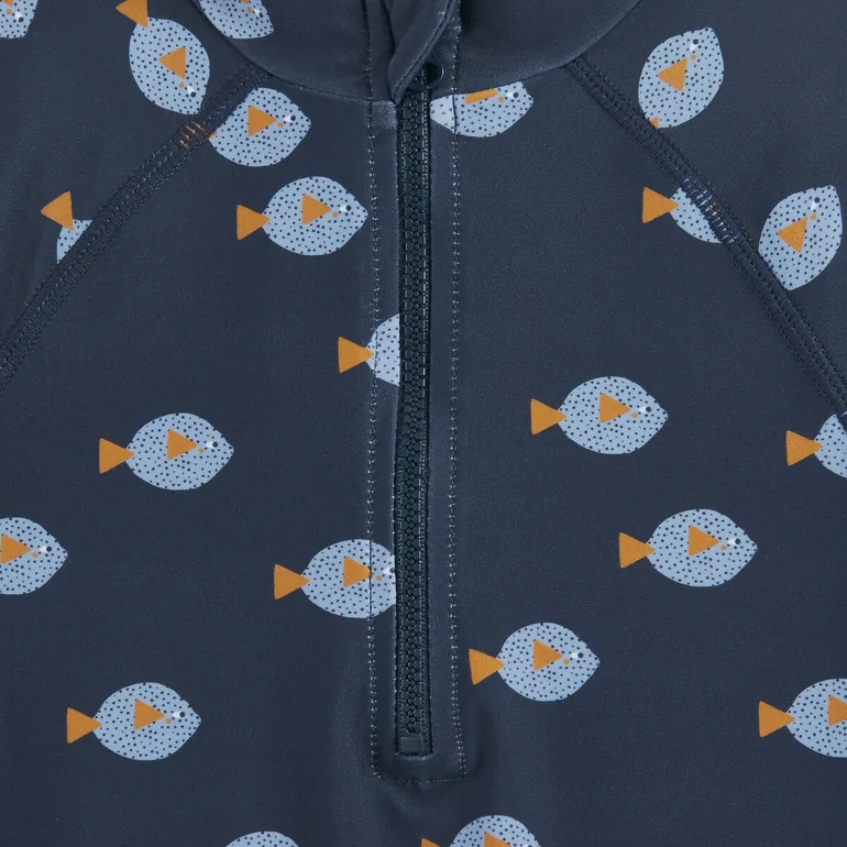 Fish Print UV Protection Swimsuit - 2