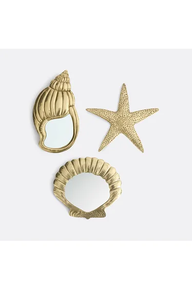 Set of 3 Coralya Brass Wall Decorations