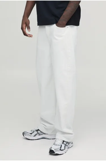 Basic Relaxed Fit Jeans - white