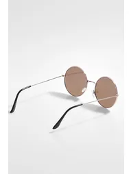 Gold Round Frame Brown Tinted Sunglasses - brown - 2