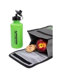 Minecraft Lunch Bag And Backpack Set (Pack of 4) - Grey/Green/Black - 2