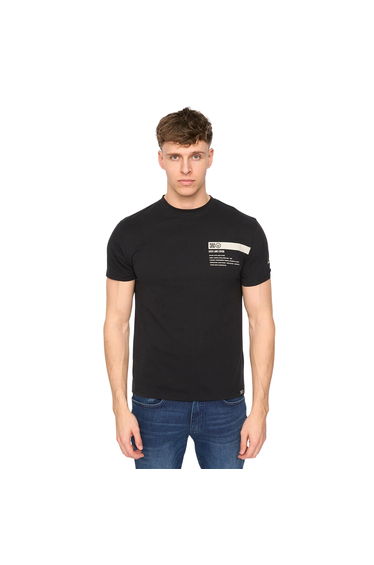 Duck and Cover Mens Tatick Brushed Cotton T-Shirt - Black