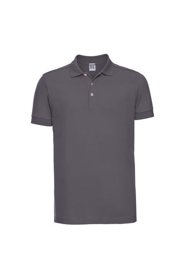 Russell Mens Stretch Short Sleeve Polo Shirt - Convoy Grey