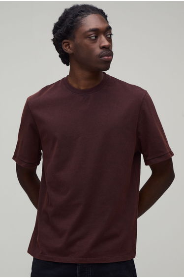 Essential Washed Regular T-Shirt - washed chocolate